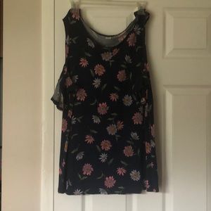 old navy floral cold shoulder top sz 2xl